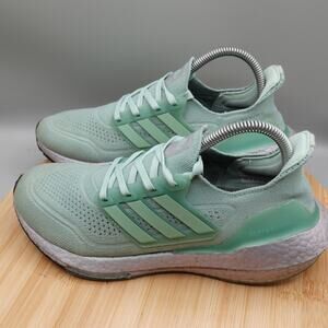 Adidas Shoe Womens 7.5 Ultraboost 21 Primeblue Sage Green Running FY0408 Flaw